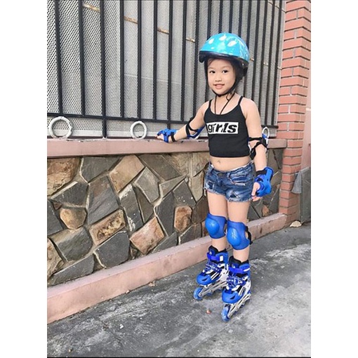 Bộ bảo vệ bảo hộ tay chân và Mũ  trượt patin,đi xe đạp dành cho bé