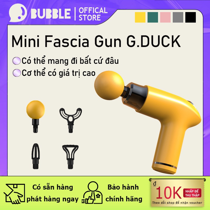 Hồ Chí Minh Máy Mát Xa Cầm Tay Cao Cấp Mini Fascia Gun G.DUCK 4 Đầu 12 Chế Độ Rung - Giảm căng cơ và giảm đau mỏi vai gá