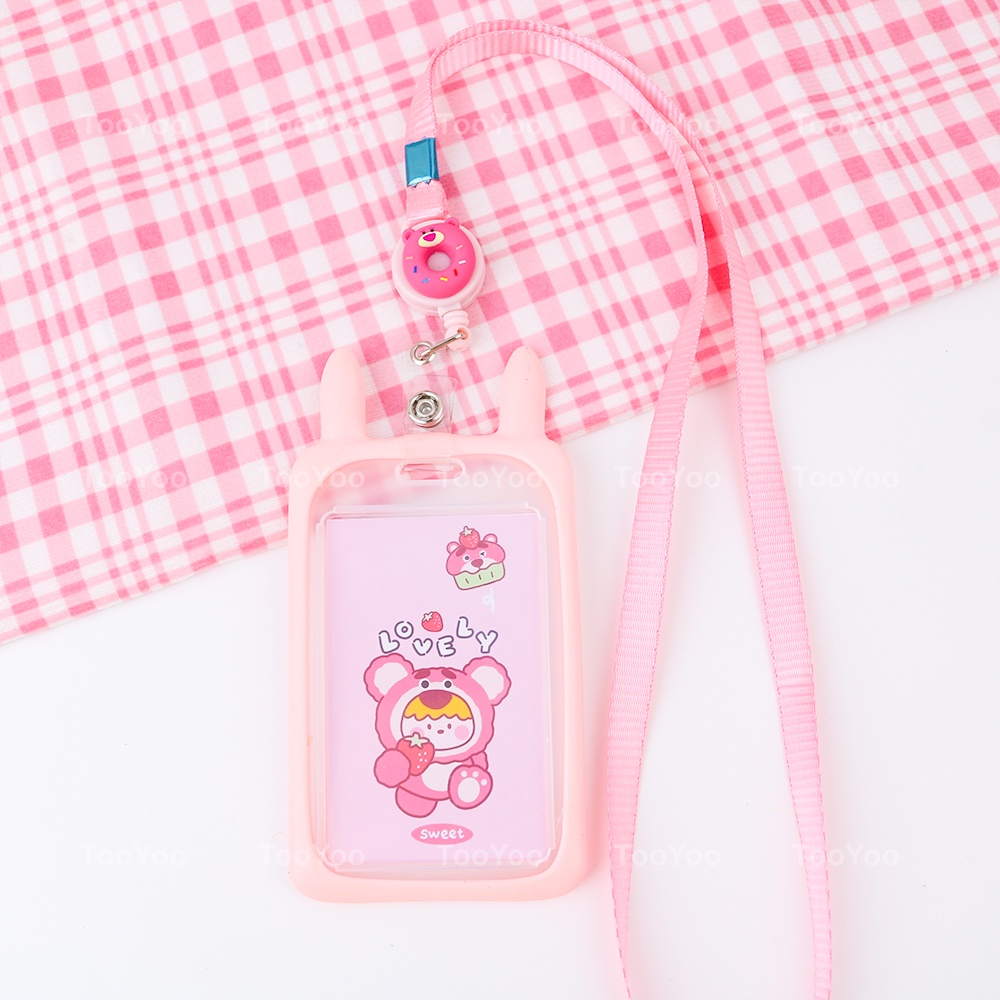 Dây đeo thẻ Gấu dâu Lotso  dễ thương cute TY0341