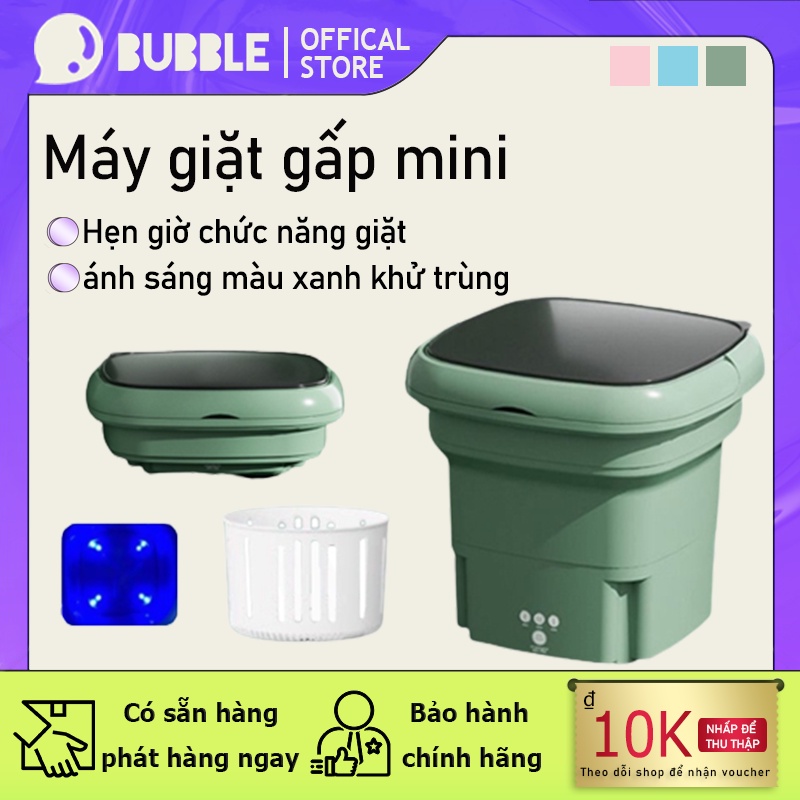 Máy giặt mini cao cấp Gấp Gọn Di Động Vắt Khô Khử Khuẩn Bằng Ánh Sáng Xanh Đèn Rọi giặt sạch bụi bẩn đồ