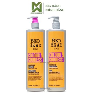 Dầu gội xả giữ màu cho tóc nhuộm Tigi Bed Head Colour Goddess 970ML, gội xả tigi nâu chính hãng