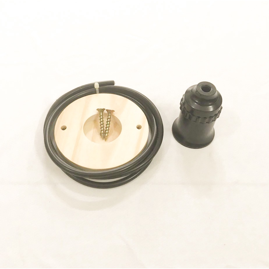 Bộ Dây Treo Đèn Thả Trần Trang Trí Đế Gỗ Đuôi Đèn E27 Dây Dài Một Mét