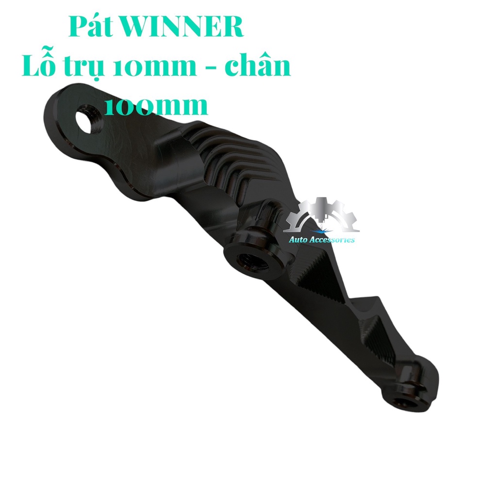 pas anot đen bóng, pát gắn trước WINNER heo dầu tai xanh (mẫu 50A) ✔️ lỗ trụ 10mm - chân 100mm đi đĩa  260/267mm