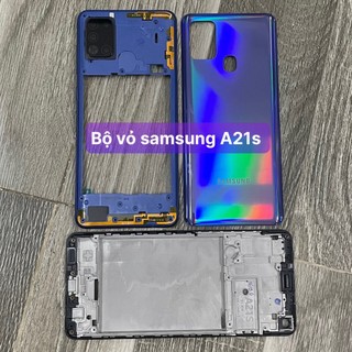 bộ vỏ samsung A21s ,kèm khay sim,phím,kính camera
