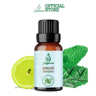 Tinh dầu bùng nổ stimulate JULYHOUSE 10ml kết hợp tinh dầu Chanh, Bạc Hà và Hương Thảo