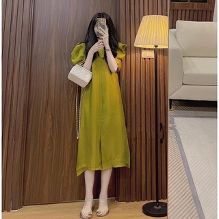 Váy suông tay bồng