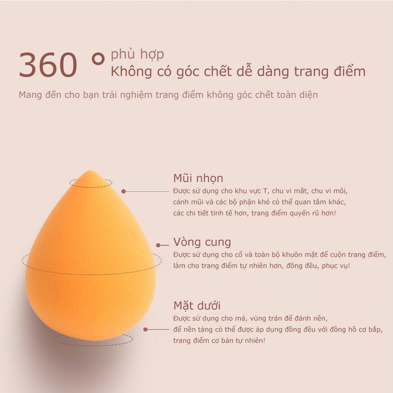 Bông mút trang điểm nhiều màu sắc cho nữ