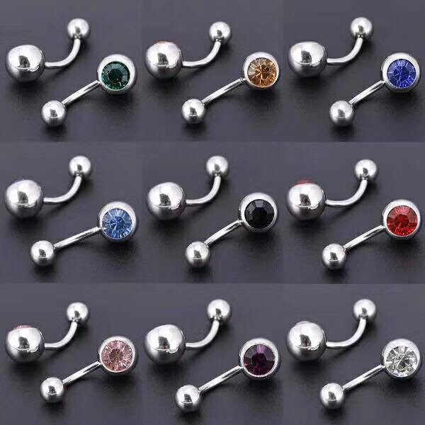 Khuyên rốn basic, khuyên rốn đính đá