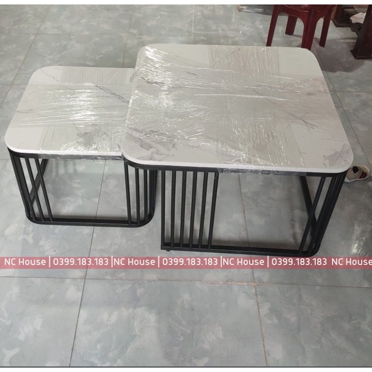 Đơn tỉnh ib shop - Bàn trà sofa phòng khách mặt đá vân mây cẩm thạch cao cấp, khung chân 5 nan chắc chắn | BigBuy360 - bigbuy360.vn