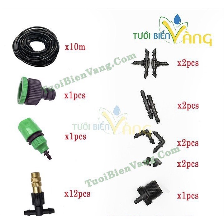 Trọn bộ 12 đầu tưới phun sương đồng cao cấp - PS12