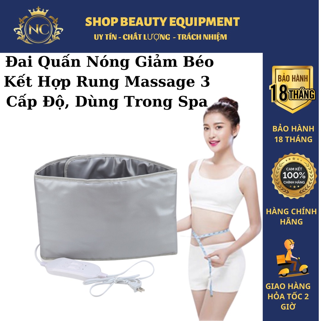 Đai Nóng Rung Massage 3 Cấp Độ, Đai Nóng Rung Giảm Béo