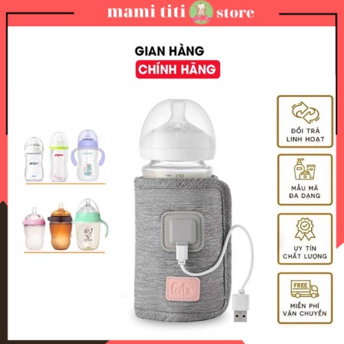 Túi Ủ Bình Sữa Thông Minh Hâm Sữa Di Động - Dụng Cụ Giữ Nhiệt Bình Sữa Cho Bé Bằng USB Phù Hợp Với Tất Cả Các Loại Bình