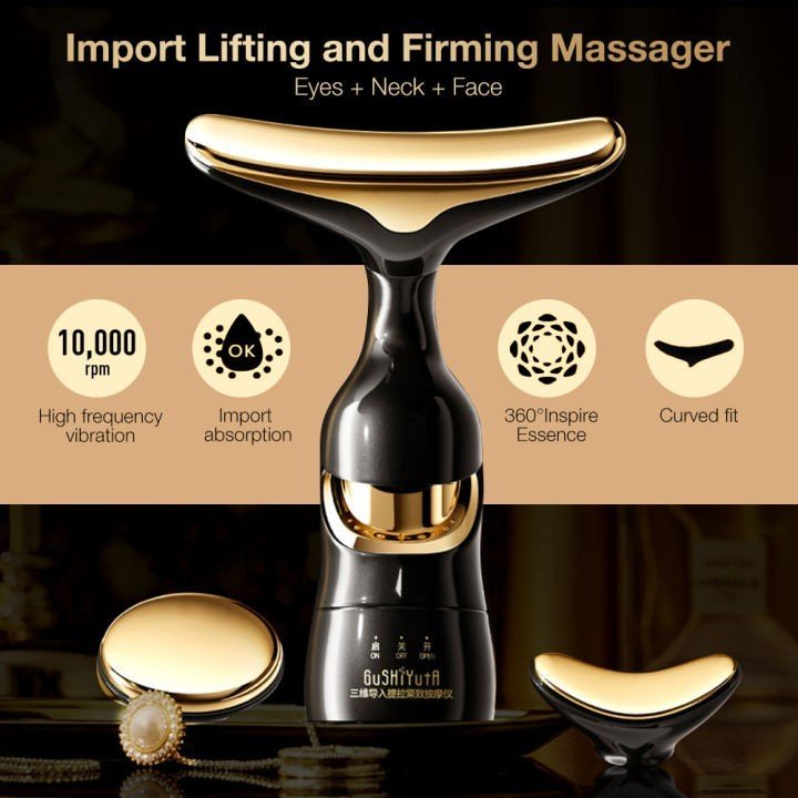 Máy mát xa mặt 3 đầu nâng cơ, đẩy tinh chất dưỡng da
