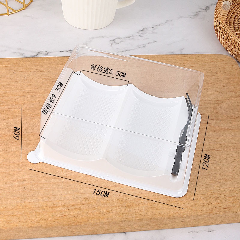 Hộp nhựa đựng bánh cuộn nhỏ HT322 và HT323 - set 50 cái