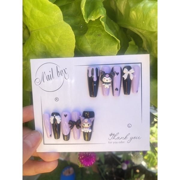 Nail Thiết Kế Hình Kuromi( Kèm bộ dụng cụ)