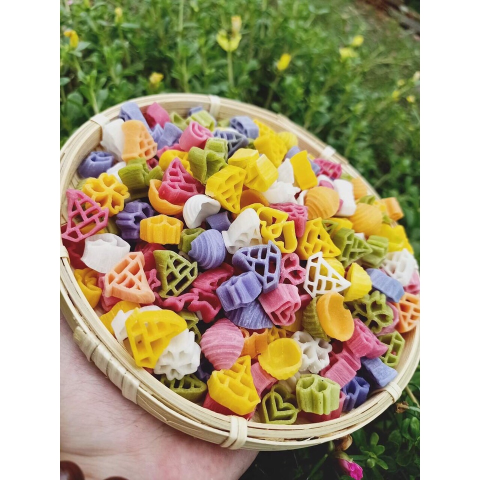 Nui hoa rau củ ăn kiêng ,nui hữu cơ,nui dinh dưỡng dành cho bé ăn dặm 500g
