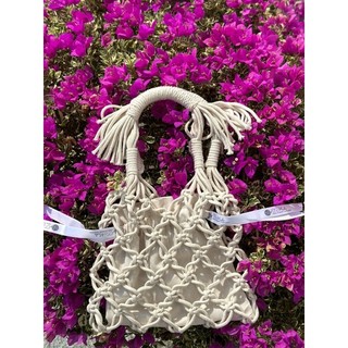 Túi lưới macrame -summer net bag 🧶 kèm túi vải lót