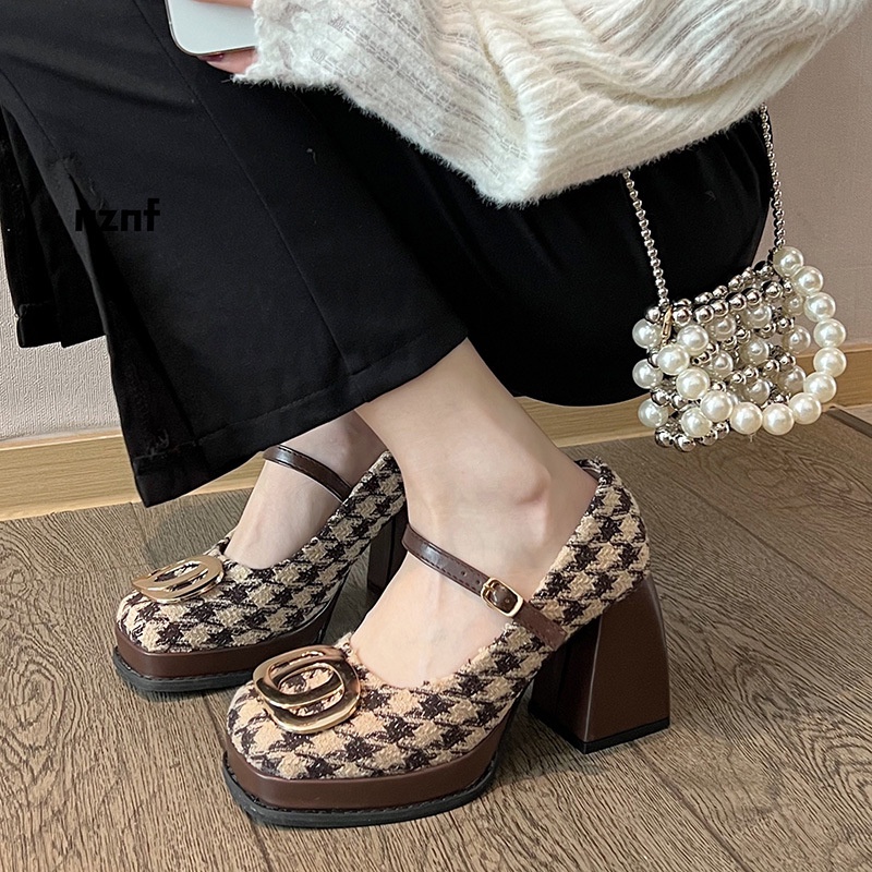 Giày Cao Gót Mũi Vuông Thời Trang Dành Cho Nữ