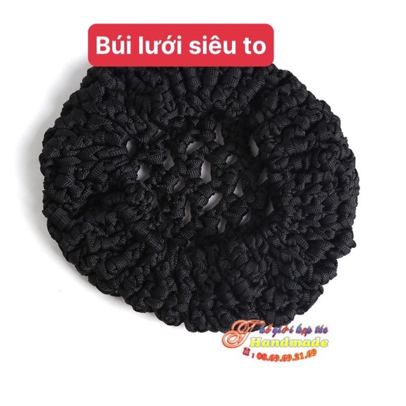 Kẹp tóc nơ voan đính đá dài