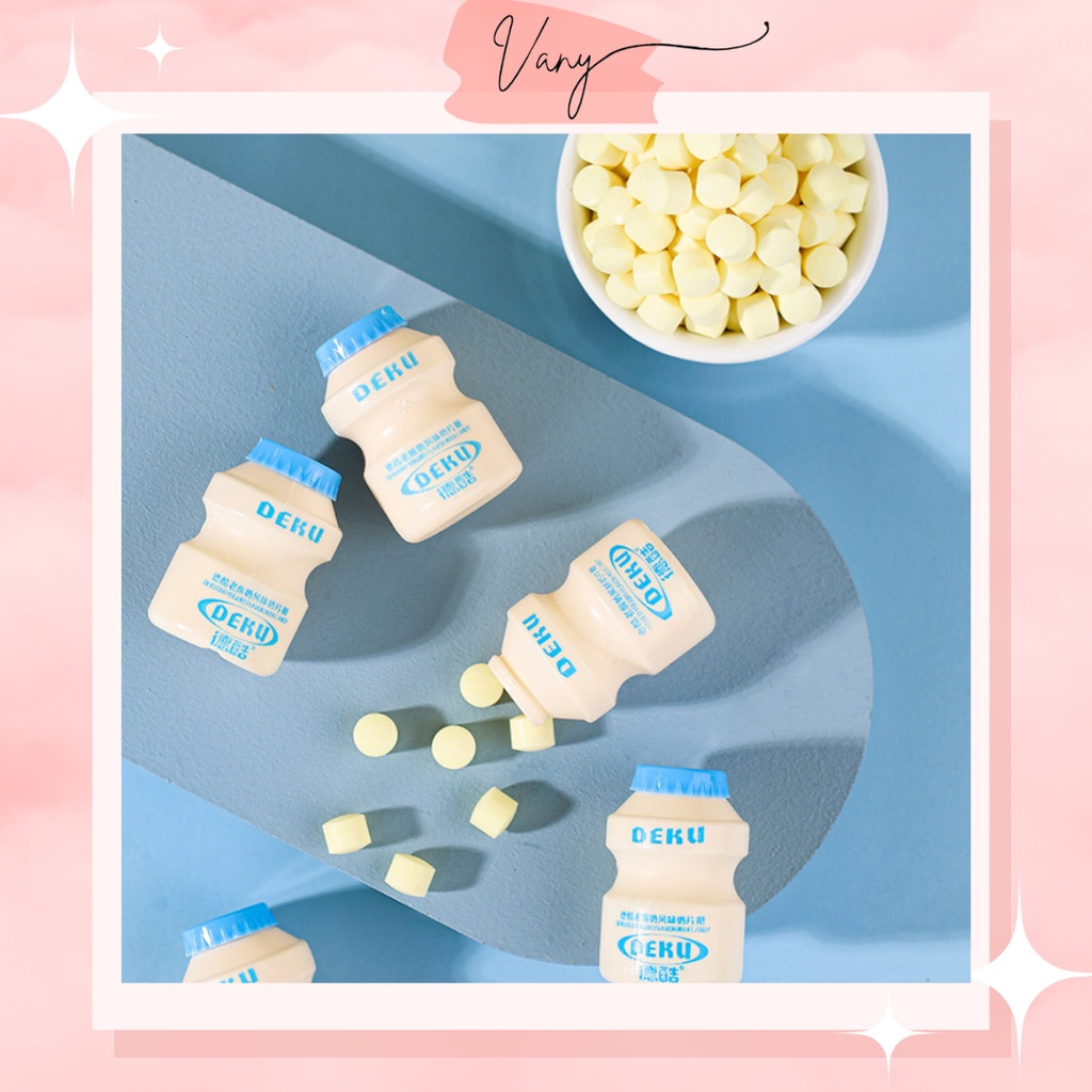 Kẹo Viên Nén Sữa Chua Deku Thơm Ngon Dạng Hũ Nhỏ