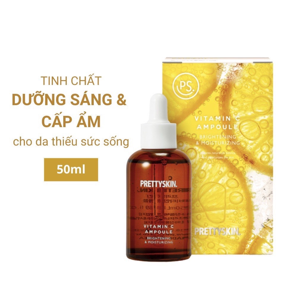 Tinh Chất Dưỡng Trắng Và Cấp Ẩm Vitamin C Prettyskin 50ml