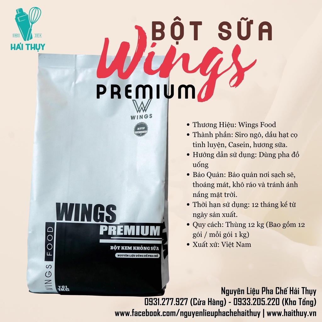 Bột sữa Wings Premium 1kg