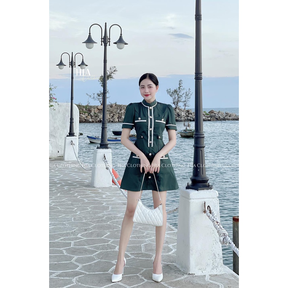 Váy Cổ Tròn Nhiều Viền HIA Clothing V817