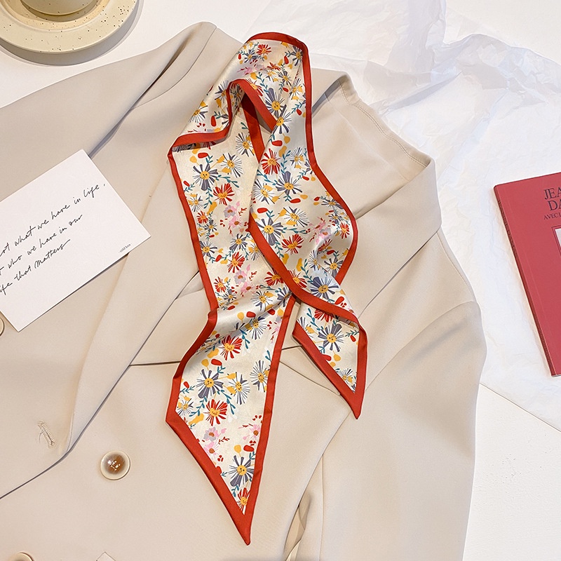 Khăn quàng cổ size 9.5x100cm L596 Turban quấn túi phong cách nhẹ nhàng