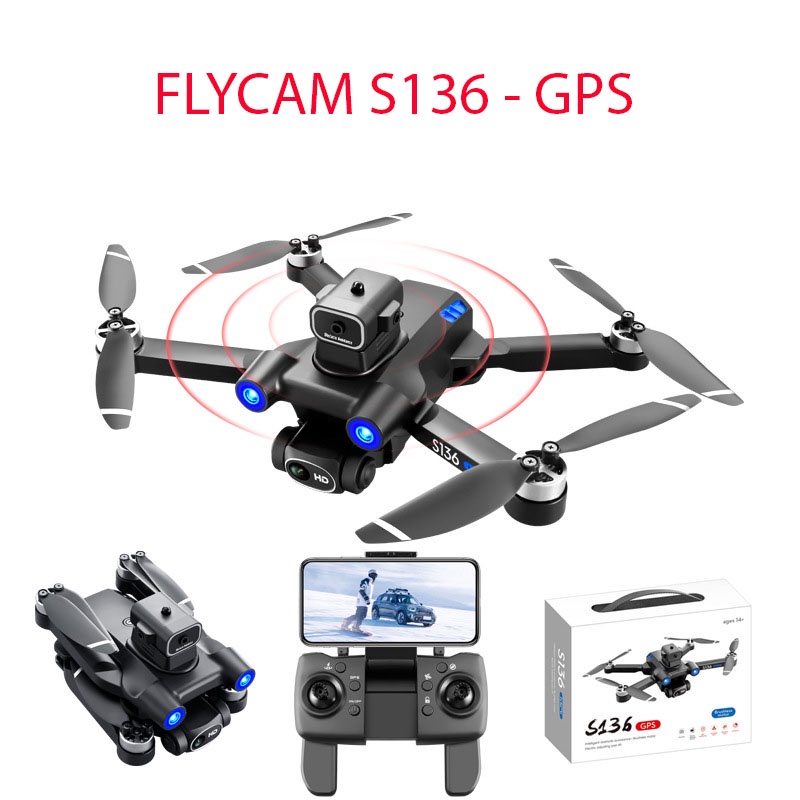 Flycam S136 - Động cơ không chổi than + GPS, camera đẹp trong tầm giá