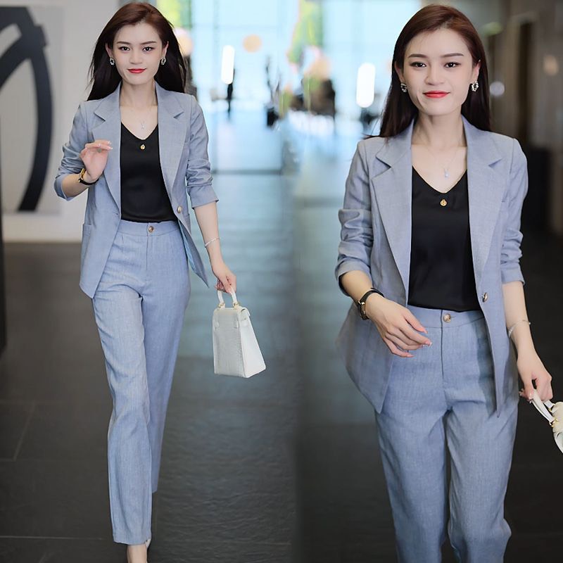 Set vest nữ công sở tay dài cao cấp phong cách Hàn Quốc form chuẩn chất Rubi Hàn cao cấp Lookawaystore