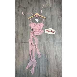 áo crop bèo voan chinfon
