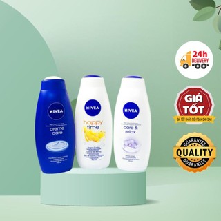 Sữa Tắm Nivea hàng nội địa Đức, cấp ẩm, làm sáng, mịn da, hương thơm nhẹ nhàng, chiết xuất thiên nhiên.