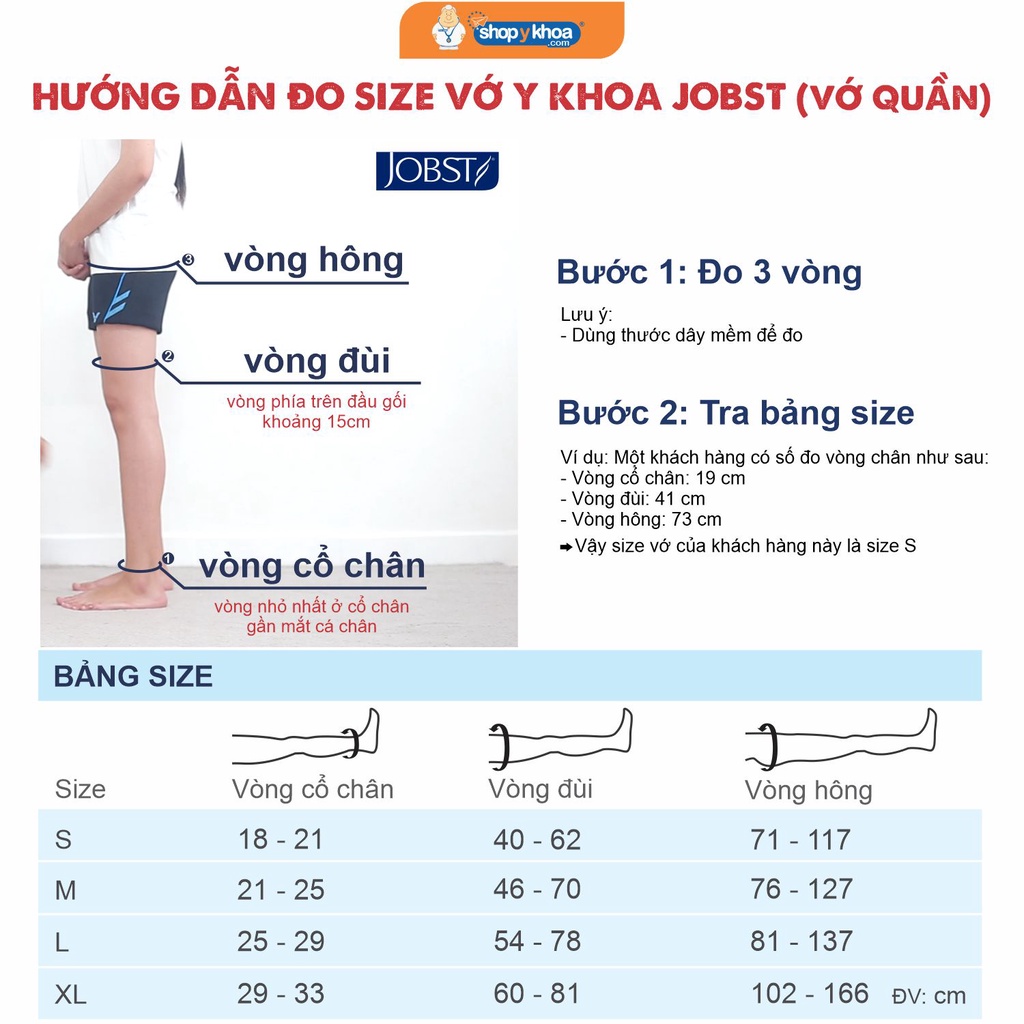 Vớ Y Khoa JOBST Opaque Hông, Màu Da, Kín Ngón, Suy Giãn Tĩnh Mạch, Áp Lực 20-30mmHg (Tất Y Khoa)