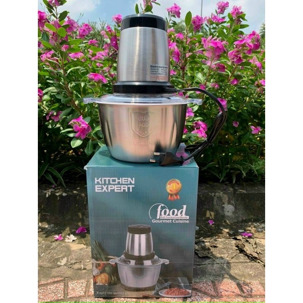 Máy Xay Đa Năng Inox 4 Lưỡi  Siêu Sắc Bén, Xay Thịt,Cua,Rau Củ Quả Tỏi Ớt Bảo Hành 12 Tháng