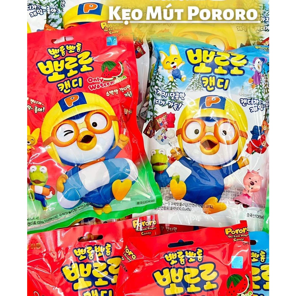 Kẹo Mút Pororo Hàn Quốc Túi 12 Chiếc