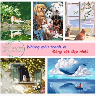 [CÓ SẴN] Tranh sơn dầu số hóa tự tô DIY khổ 40x50cm đã căng khung- Tranh về ĐỘNG VẬT