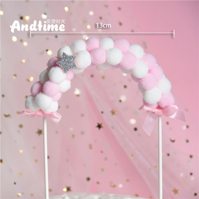 Phụ Kiện Trang Trí Bánh Kem ,Bánh sinh nhật - Que Cắm bánh mẫu Cổng trang trí bông gòn hình mây