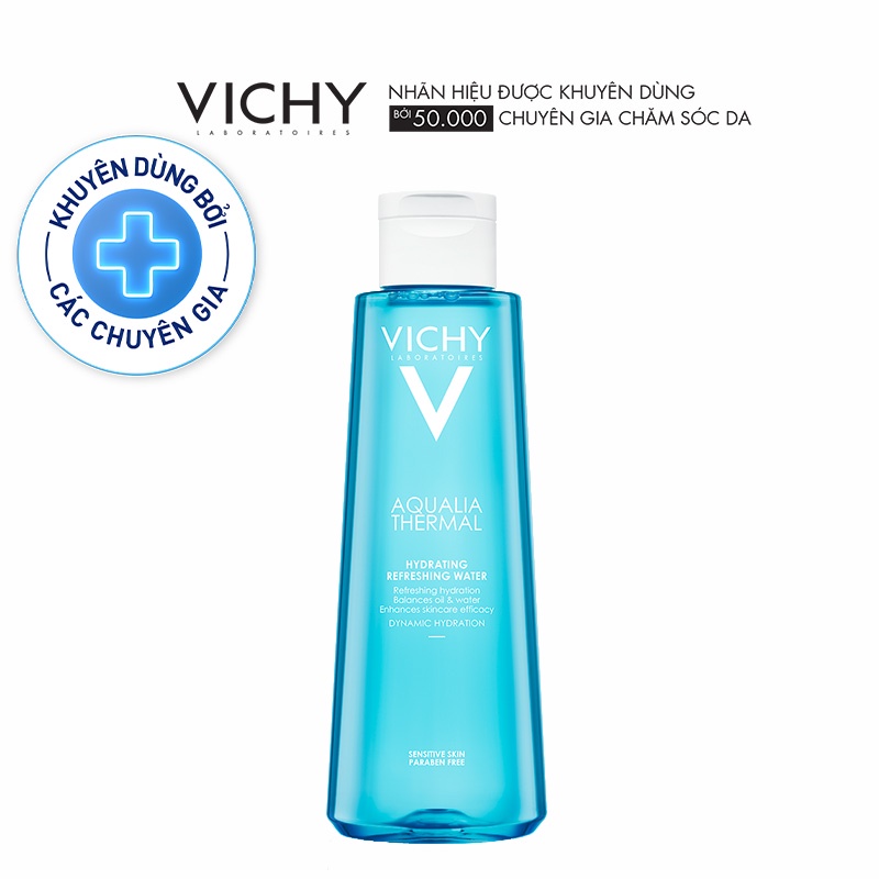 Nước dưỡng da làm mát và giữ ẩm dành cho da hổn hợp và da dầu Vichy Aqualia Thermal Hydrating Refreshing Water