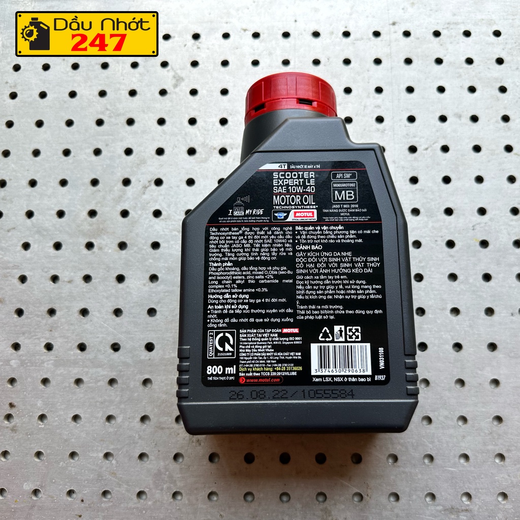 Dầu nhớt xe tay ga Motul Scooter Expert LE 10w40 800ml