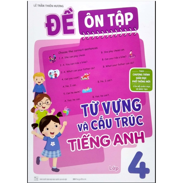 [Mã SGBAU30K giảm đến 30K đơn 99K] Sách - Đề Ôn Tập Từ Vựng Và Cấu Trúc Tiếng Anh Lớp 4