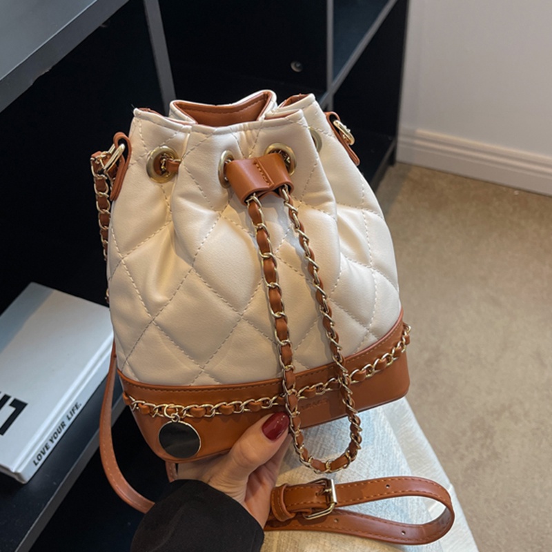 Túi Đeo Chéo Dây Rút MINGA Họa Tiết Kim Cương Caro da PU Cao Cấp Dành Cho Nữ Thiết Kế Sang Chảnh 6512 B-22