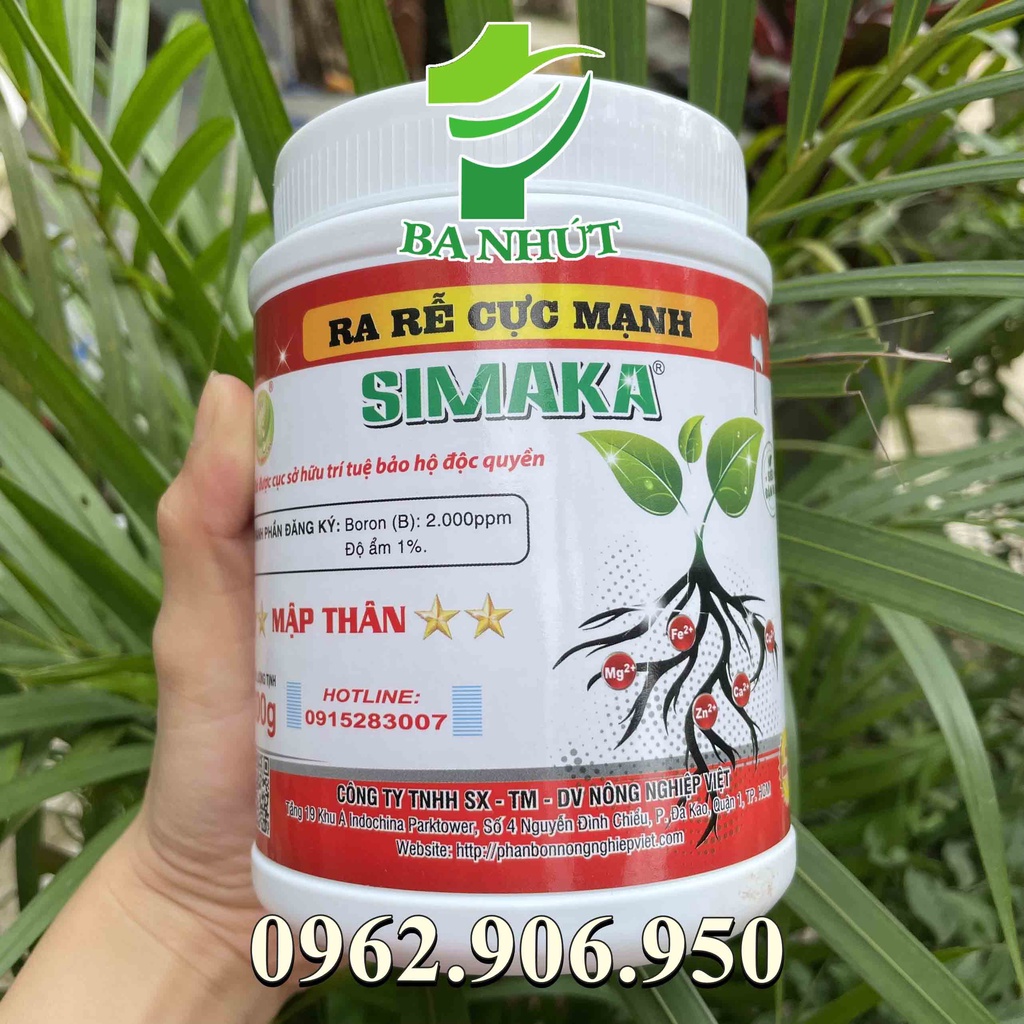 Phân Bón Kích Rễ Cực Mạnh SIMAKA Lọ 100g, 500g - Đẻ Nhánh Nhiều, Giâm Cành, Chiết Cành, Tăng Trưởng Cây Trồng