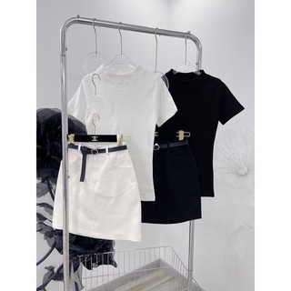 SET CHÂN VÁY KAKI+  ÁO ÔM