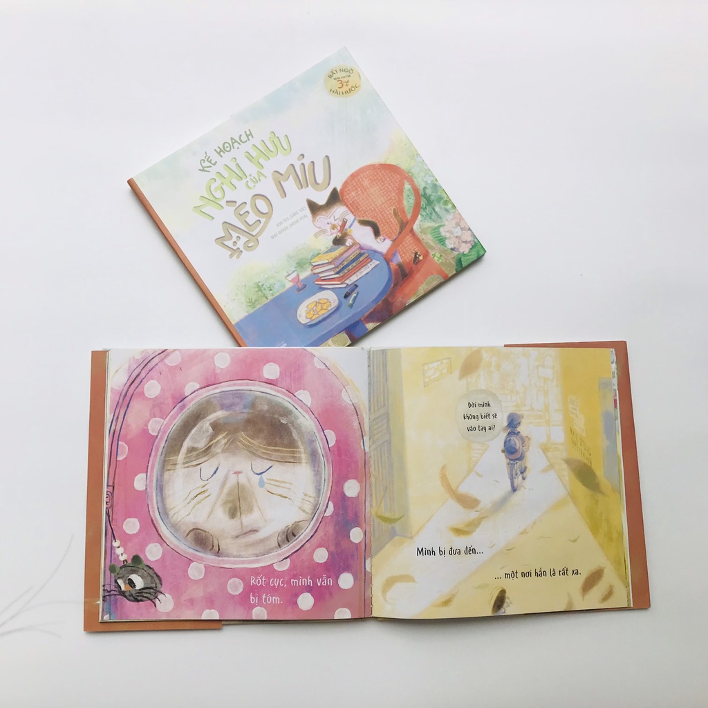 Sách - Kế hoạch nghỉ hưu của Mèo Miu - Crabit Kidbooks - dành cho trẻ từ 3 tuổi - hài hước bất ngờ