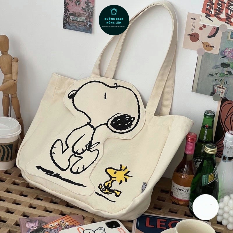 túi vải tote snoopy đeo vai