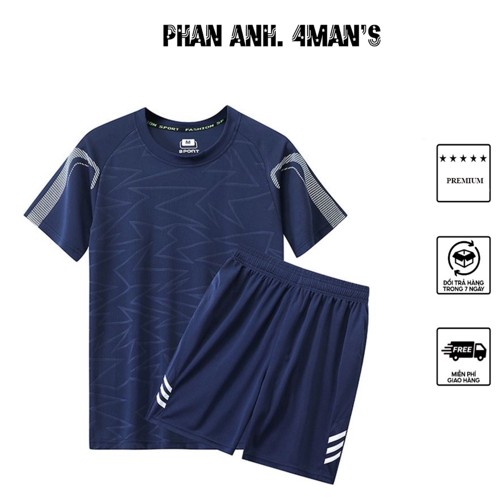 Bộ quần áo thể thao Nam mùa hè Phananh.4Man's chất thun cottong co giãn 4 chiều cao cấp