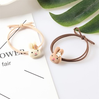 (Màu ngẫu nhiên) Dây buộc tóc tai thỏ dễ thương