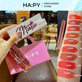 [ MUA 1 TẶNG 1] Son Kem Lì Hapy Siêu Lì Kháng Kháng Nước Không Trôi - Son Happy Matte Lipcream