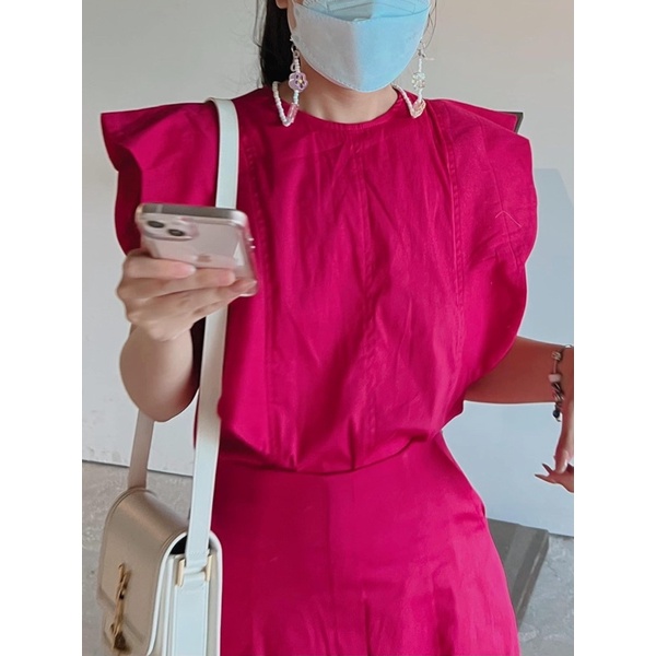 SET ÁO TAY TIÊN BÈO KÈM CHÂN VÁY MIDI ♥️ KÈM ẢNH THẬT