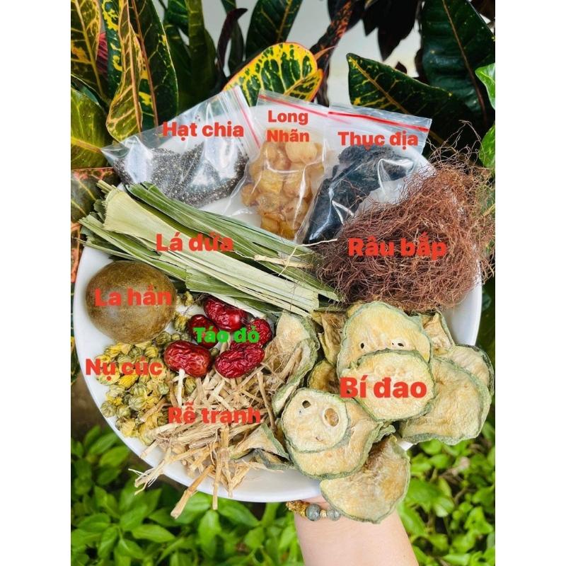 Trà Sâm Bí Đao túi lọc tiện dụng, quả là hán thanh nhiệt, mát gan giải độc, chè sâm bí đao hộp 30 túi lọc